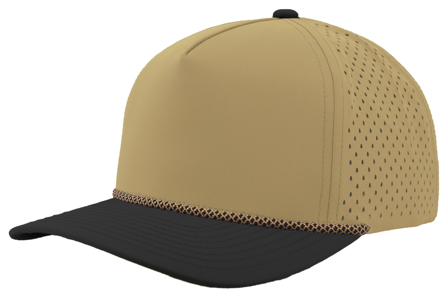 Khaki - Black bill- Khaki chainlink rope
